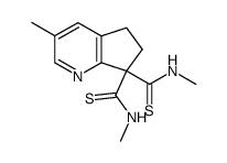 3-methyl-5,6-dihydro-[1]pyrindine-7,7-dicarbothioic acid bis-methylamide结构式