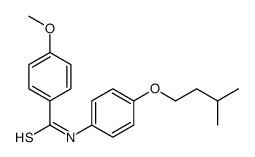 4-methoxy-N-[4-(3-methylbutoxy)phenyl]benzenecarbothioamide结构式