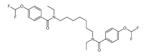 4-(difluoromethoxy)-N-[7-[[4-(difluoromethoxy)benzoyl]-ethylamino]heptyl]-N-ethylbenzamide结构式