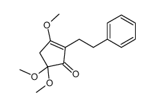 3,5,5-trimethoxy-2-(2-phenylethyl)cyclopent-2-en-1-one Structure