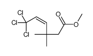 6,6,6-Trichloro-3,3-dimethyl-4-hexenoic acid methyl ester Structure