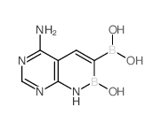 Boronic acid,(5-amino-1,2-dihydro-2-hydroxypyrimido[5,4-e]-1,2-azaborin-3-yl)- (9CI)结构式