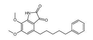 6,7-dimethoxy-4-(5-phenylpentyl)-1H-indole-2,3-dione结构式