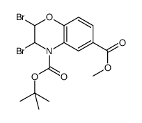 2,3-dibromo-2,3-dihydro-benzo[1,4]oxazine-4,6-dicarboxylic acid 4-tert-butyl ester 6-methyl ester结构式