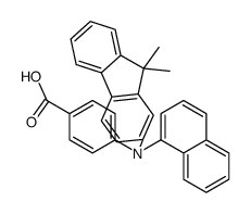 4-[(9,9-dimethylfluoren-2-yl)-naphthalen-1-ylamino]benzoic acid Structure
