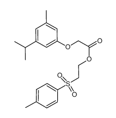 3-isopropyl-5-methylphenoxyacetic acid 2-(toluene-4-sulfonyl)ethyl ester结构式