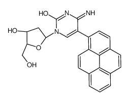 4-amino-1-[(2R,4S,5R)-4-hydroxy-5-(hydroxymethyl)oxolan-2-yl]-5-pyren-1-ylpyrimidin-2-one Structure