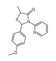 2-(4-methoxyphenyl)-5-methyl-3-pyridin-2-yl-1,3-thiazolidin-4-one结构式