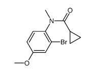 N-(2-bromo-4-methoxyphenyl)-N-methylcyclopropanecarboxamide结构式