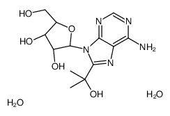 (2R,3R,4S,5R)-2-[6-amino-8-(2-hydroxypropan-2-yl)purin-9-yl]-5-(hydroxymethyl)oxolane-3,4-diol,dihydrate Structure