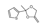 2-methyl-4-methylidene-2-thiophen-2-yl-1,3-dioxolane结构式