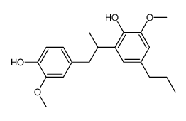 1-(4-hydroxy-3-methoxy-phenyl)-2-(2-hydroxy-3-methoxy-5-propyl-phenyl)-propane Structure