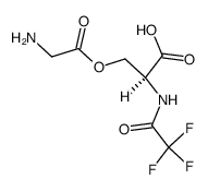 (S)-3-(2-aminoacetoxy)-2-(2,2,2-trifluoroacetamido)propanoic acid Structure