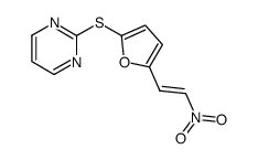 Furan, 2-(2-nitroethenyl)-5-(2-pyrimidylthio)-结构式