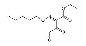 ethyl 4-chloro-2-hexoxyimino-3-oxobutanoate Structure