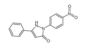 2-(4-nitro-phenyl)-5-phenyl-1,2-dihydro-pyrazol-3-one Structure