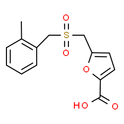 5-{[(2-Methylbenzyl)sulfonyl]methyl}-2-furoic acid Structure