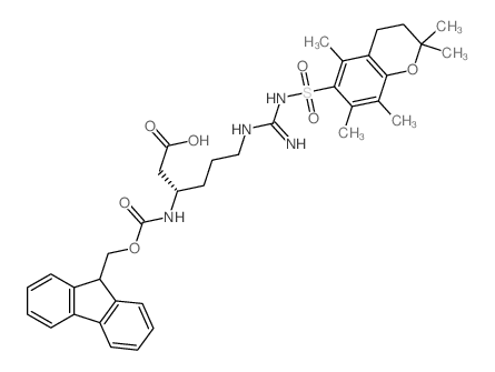 Fmoc-L-β-homoarginine(Pmc)结构式