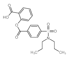 2-[4-(dipropylsulfamoyl)benzoyl]oxybenzoic acid structure