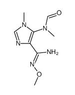 5-(formyl-methyl-amino)-N-methoxy-1-methyl-1H-imidazole-4-carboximidic acid amide结构式