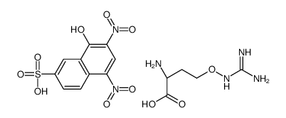 (2S)-2-amino-4-(diaminomethylideneamino)oxybutanoic acid,8-hydroxy-5,7-dinitronaphthalene-2-sulfonic acid结构式