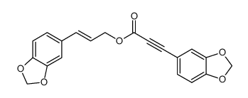 (E)-3-(benzo[d][1,3]dioxol-5-yl)allyl 3-(benzo[d][1,3]dioxol-5-yl)propiolate结构式