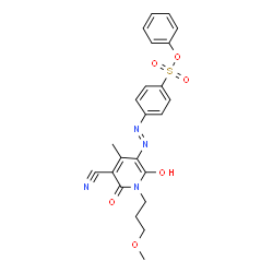 phenyl 4-[[5-cyano-1,6-dihydro-2-hydroxy-1-(3-methoxypropyl)-4-methyl-6-oxo-3-pyridyl]azo]benzenesulphonate picture