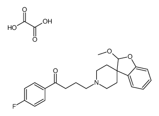 1-(4-fluorophenyl)-4-(2-methoxyspiro[2H-1-benzofuran-3,4'-piperidin-1-ium]-1'-yl)butan-1-one,2-hydroxy-2-oxoacetate Structure