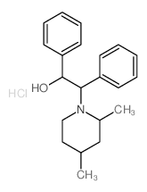 2-(2,4-dimethyl-1-piperidyl)-1,2-diphenyl-ethanol结构式