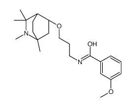 3-methoxy-N-[3-[[(1S,4S,6R)-2,2,3,4-tetramethyl-3-azabicyclo[2.2.2]octan-6-yl]oxy]propyl]benzamide Structure