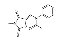 N-(3-methyl-4-oxo-2-thioxo-thiazolidin-5-ylidenemethyl)-N-phenyl-acetamide Structure