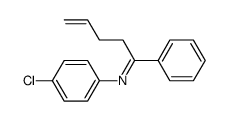 N-(4-chlorophenyl)-1-phenylpent-4-en-1-imine结构式