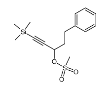 methanesulfonic acid 1-phenethyl-3-trimethylsilanylprop-2-ynyl ester Structure