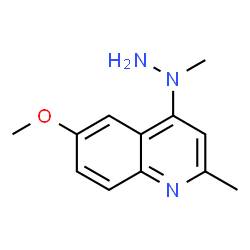 Quinoline, 6-methoxy-2-methyl-4-(1-methylhydrazino)- (9CI) structure