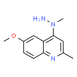 Quinoline, 6-methoxy-2-methyl-4-(1-methylhydrazino)- (9CI) Structure