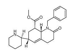 1-benzyl-2-oxo-6-piperidin-2-yl-1,2,3,4,6,7,8,8a-octahydro-quinoline-8-carboxylic acid methyl ester结构式