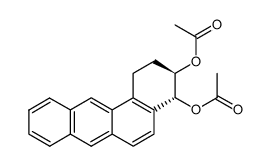 (-)-trans-(3R,4R)-3,4-diacetoxy-1,2,3,4-tetrahydrobenz(a)anthracene结构式