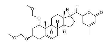 (R)-6-((S)-1-((1S,3R,8S,9S,10R,13S,14S,17R)-1,3-bis(methoxymethoxy)-10,13-dimethyl-2,3,4,7,8,9,10,11,12,13,14,15,16,17-tetradecahydro-1H-cyclopenta[a]phenanthren-17-yl)ethyl)-4-methyl-5,6-dihydro-2H-pyran-2-one Structure