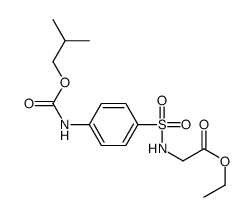 ethyl 2-[[4-(2-methylpropoxycarbonylamino)phenyl]sulfonylamino]acetate Structure