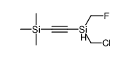 2-[chloromethyl(fluoromethyl)silyl]ethynyl-trimethylsilane结构式