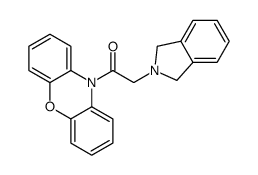 2-(1,3-dihydroisoindol-2-yl)-1-phenoxazin-10-ylethanone结构式