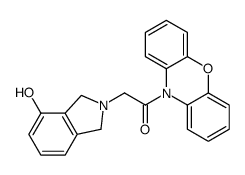 2-(4-hydroxy-1,3-dihydroisoindol-2-yl)-1-phenoxazin-10-ylethanone结构式