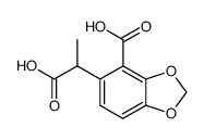 α-methyl(2-carboxy-3,4-(methylenedioxy)phenyl)acetic acid Structure