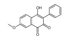 4-hydroxy-7-methoxy-3-phenylnaphthalene-1,2-dione结构式