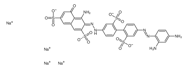 4-amino-3-[[4'-[(2,4-diaminophenyl)azo]-2,2'-disulpho[1,1'-biphenyl]-4-yl]azo]-5-hydroxynaphthalene-2,7-disulphonic acid, sodium salt Structure