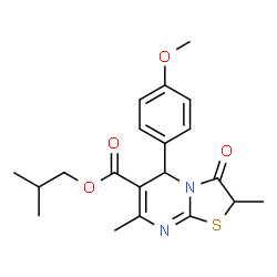 2-methylpropyl 5-(4-methoxyphenyl)-2,7-dimethyl-3-oxo-2,3-dihydro-5H-[1,3]thiazolo[3,2-a]pyrimidine-6-carboxylate picture
