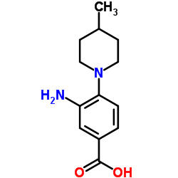 3-AMINO-4-(4-METHYL-PIPERIDIN-1-YL)-BENZOIC ACID structure