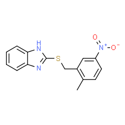 2-(2-METHYL-5-NITROBENZYLTHIO)-1H-BENZO[D]IMIDAZOLE结构式