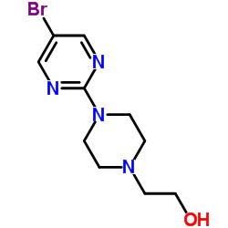 2-[4-(5-溴嘧啶-2-基)哌嗪-1-基]乙醇结构式