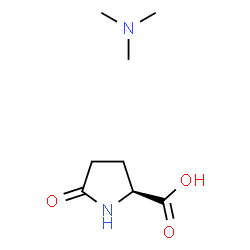 5-oxo-DL-proline, compound with trimethylamine (1:1)结构式